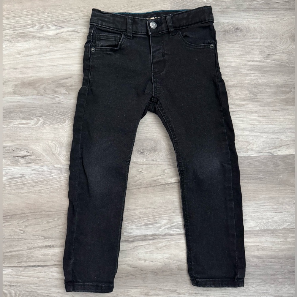 Zara Boys Size 3/4 Years Toddler regular Pants Black Jeans